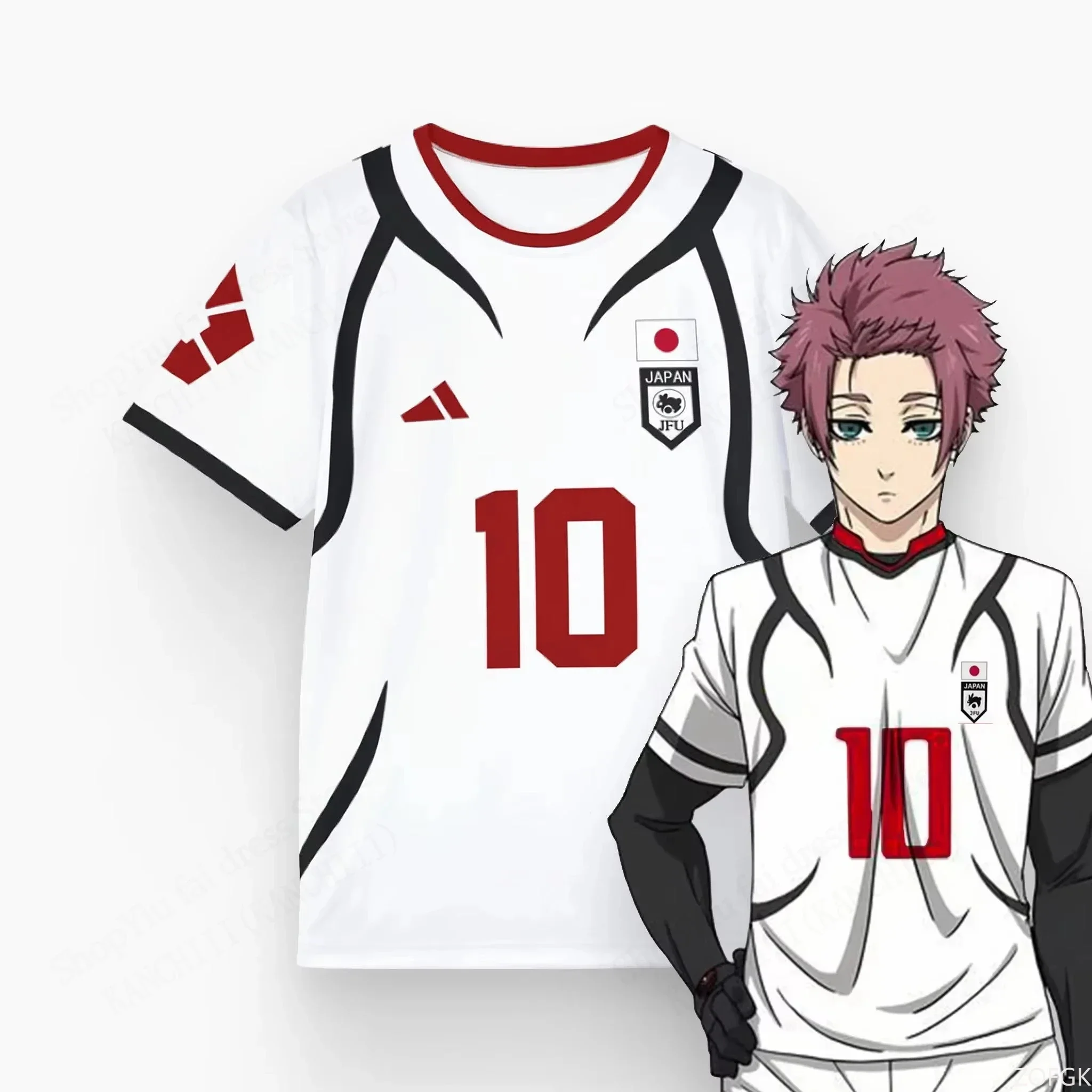 Esports Gaming Sleeve - メンズアニメジャージー ブルーロック サエ・イートシ ロールプレイング 3DプリントTシャツ 通気性