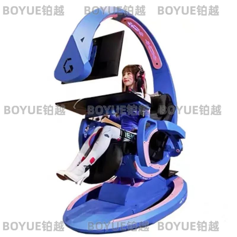 Esports Pc Gaming - マカロンゲーミングコックピット ゼロ・グラビティeスポーツチェア 没入型コンピュータースペースカプセル 人間工学に基づいたレーシングシート PCゲーマーセットアップ用