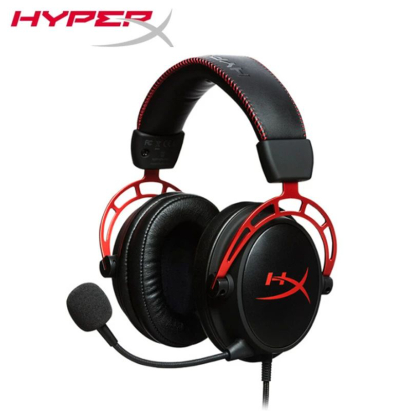 Esports Gaming Headset - HyperxクラウドAlphaゲーミングヘッドセット,マイク付き,e-sportヘッドセット,限定版,中古,PC, PS4, Xbox,モバイル