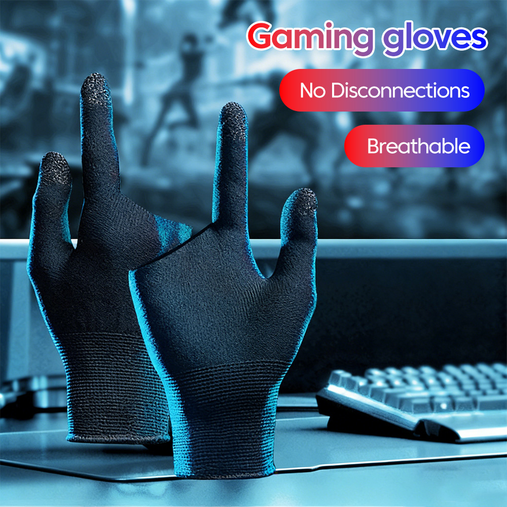 Esports Gaming Gloves - E スポーツ ゲーム用滑り止め手袋 24Needle シルバー繊維 超薄型