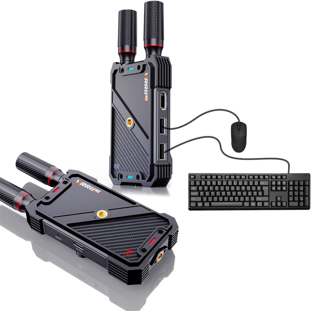 Keyboard Tenkeyless - VRRIIS WL082K 400m ワイヤレスHDMI KVMエクステンダー ビデオ送信機と受信機