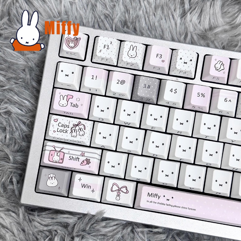 かわいいミッフィーメカニカルキーボードキーキャップセットかわ - Keyboard Tenkeyless のレビューと価格