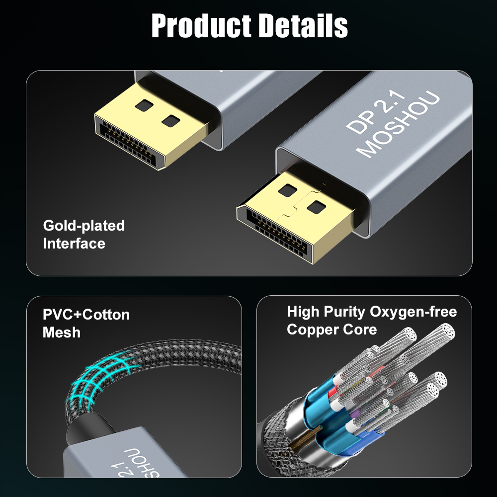 MOSHOU DisplayPort 2.1 コード DP  - Gaming Speaker 2.1 のレビューと価格