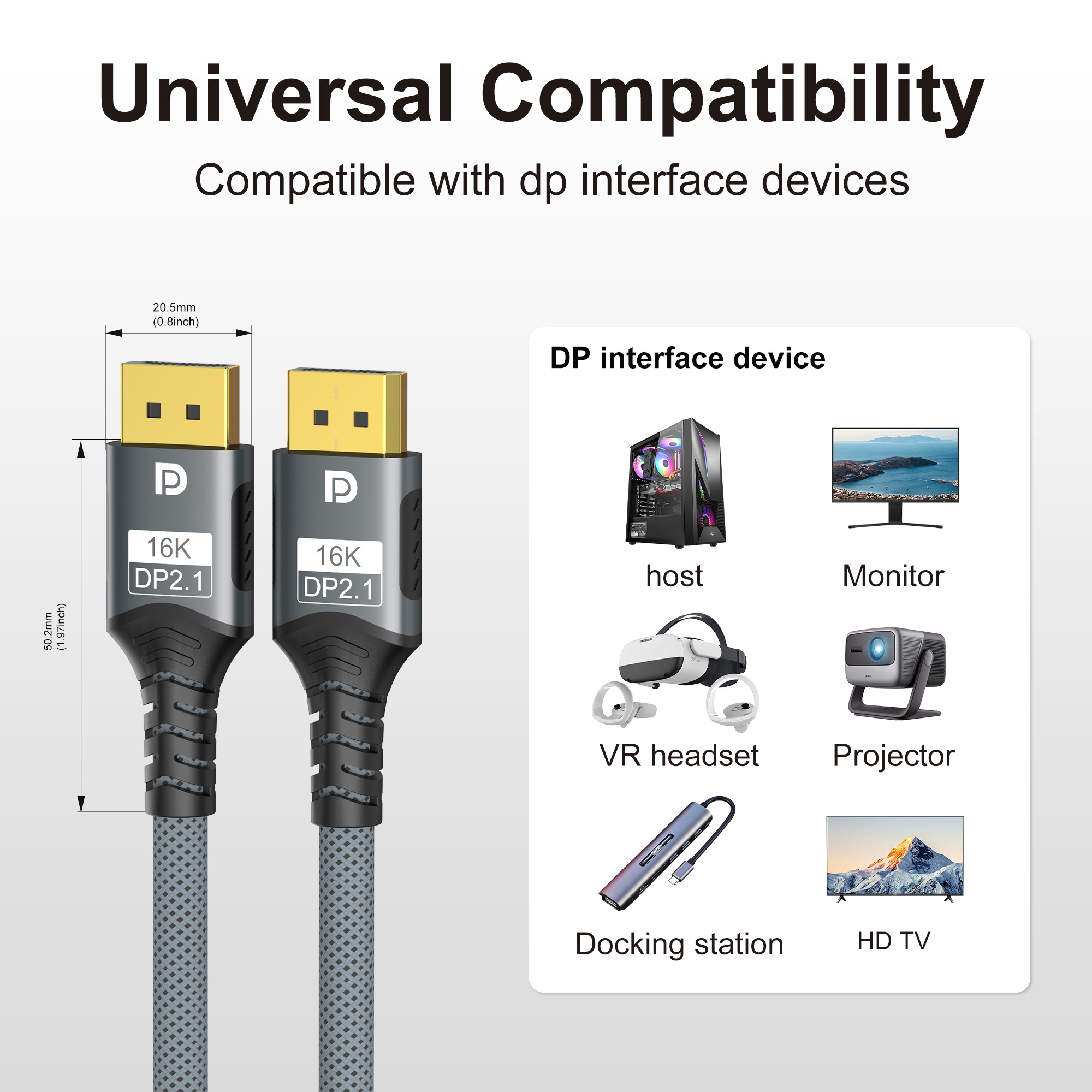 Displayport 2.1 16K DPケーブル 8K@ - Gaming Speaker 2.1 のレビューと価格
