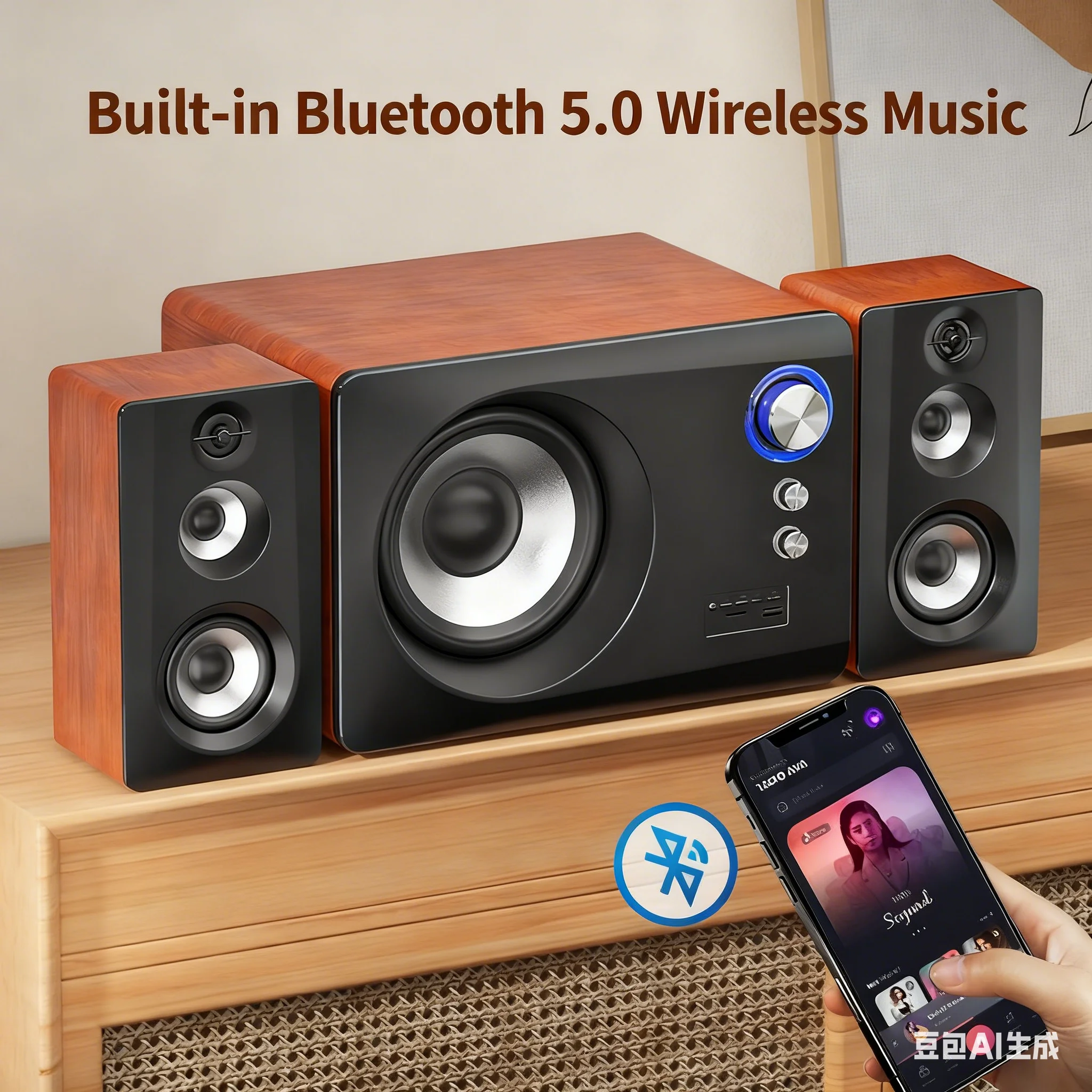 木製 2.1 Bluetooth スピーカー A-7800  - Gaming Speaker 2.1 のレビューと価格