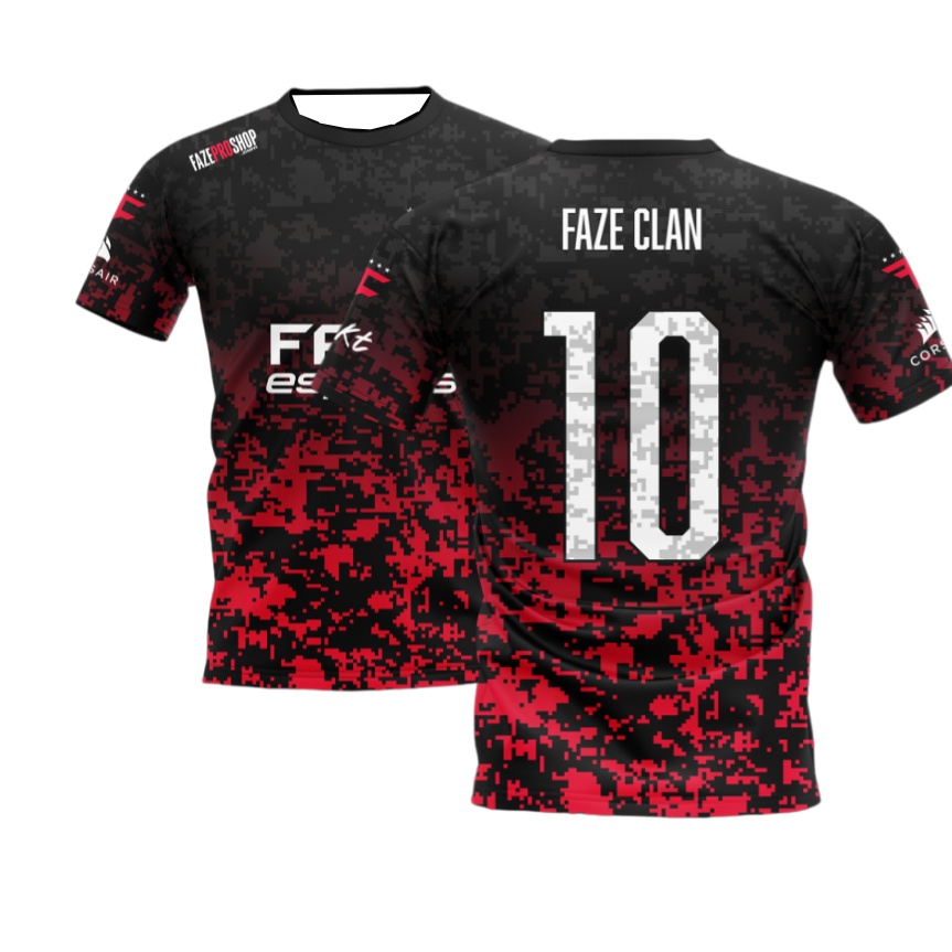 2026年新作FaZe eスポーツジャージ ブラックレッドデ - Esports Gaming Sleeve のレビューと価格