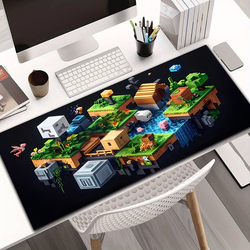 珪藻土素材、かわいいブロックワールドパターンデザインの特大ゲ - Esports Gaming World のレビューと価格