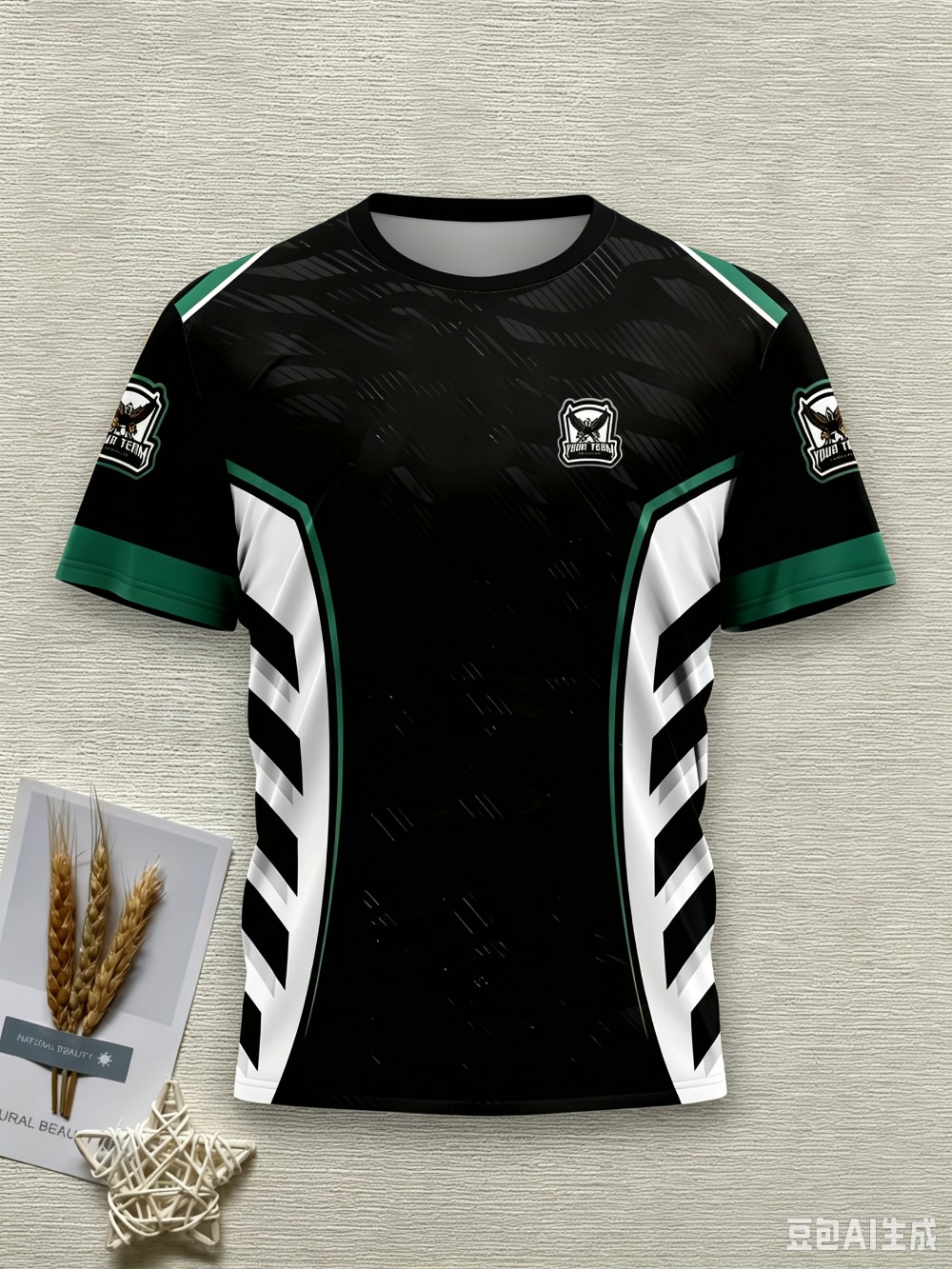 メンズゲーミングeスポーツチームジャージTシャツ、黒・金・白 - Esports Gaming Sleeve のレビューと価格