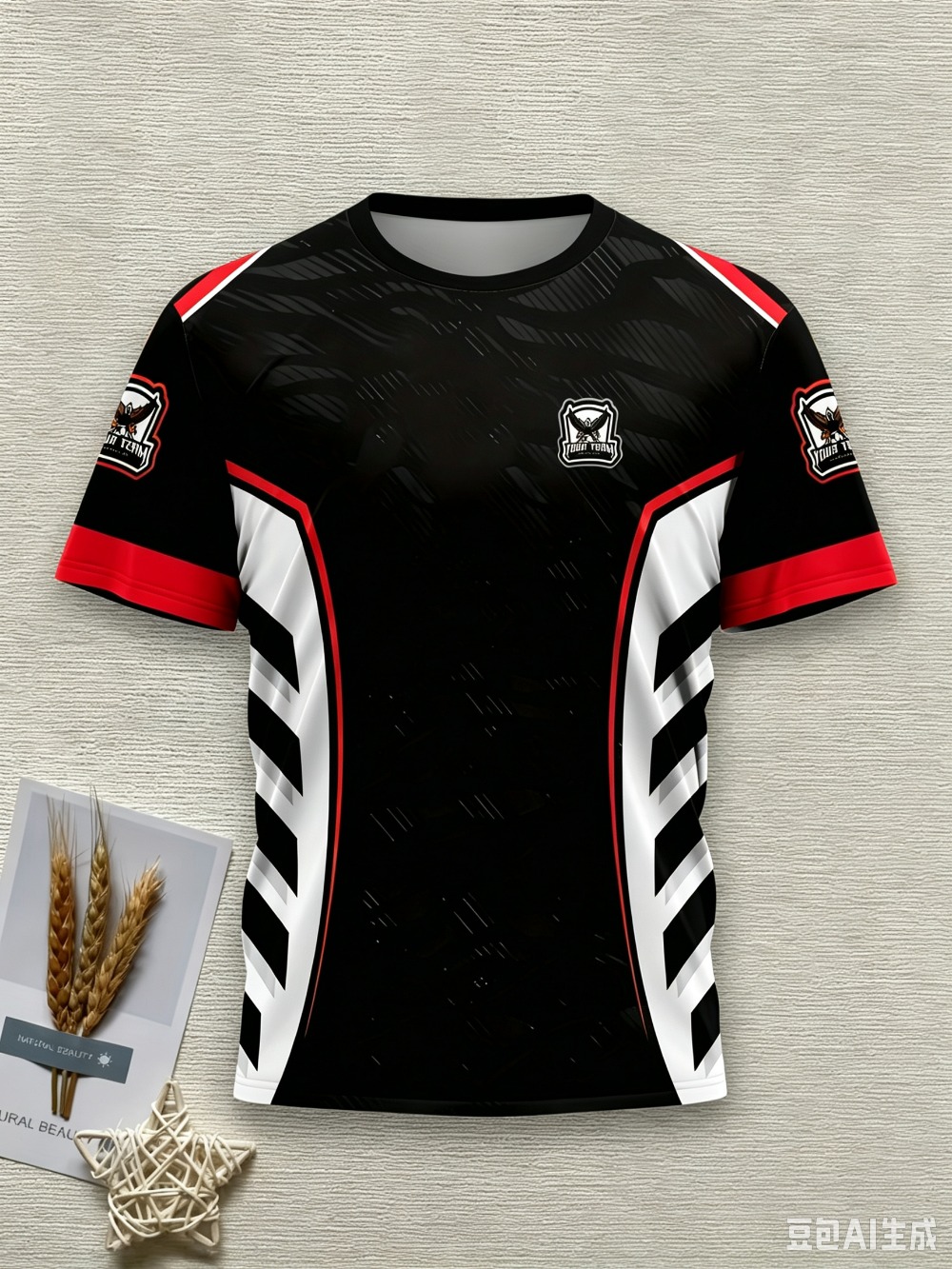 メンズゲーミングeスポーツチームジャージTシャツ、黒・金・白 - Esports Gaming Sleeve のレビューと価格