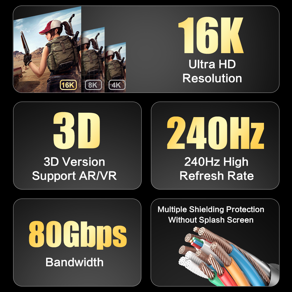 Moshou displayport 2.0ケーブルdp 2 - Gaming Speaker 2.1 のレビューと価格