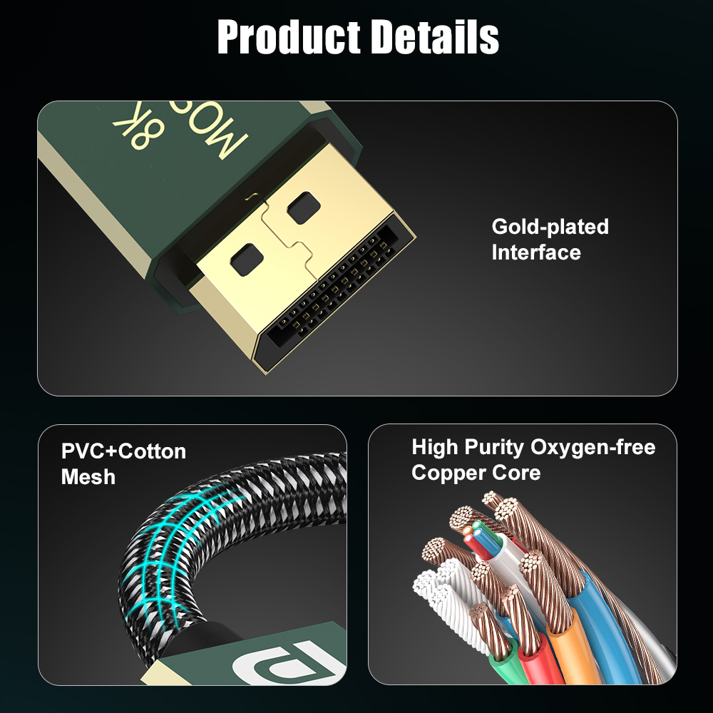 Moshou displayport 2.0ケーブルdp 2 - Gaming Speaker 2.1 のレビューと価格