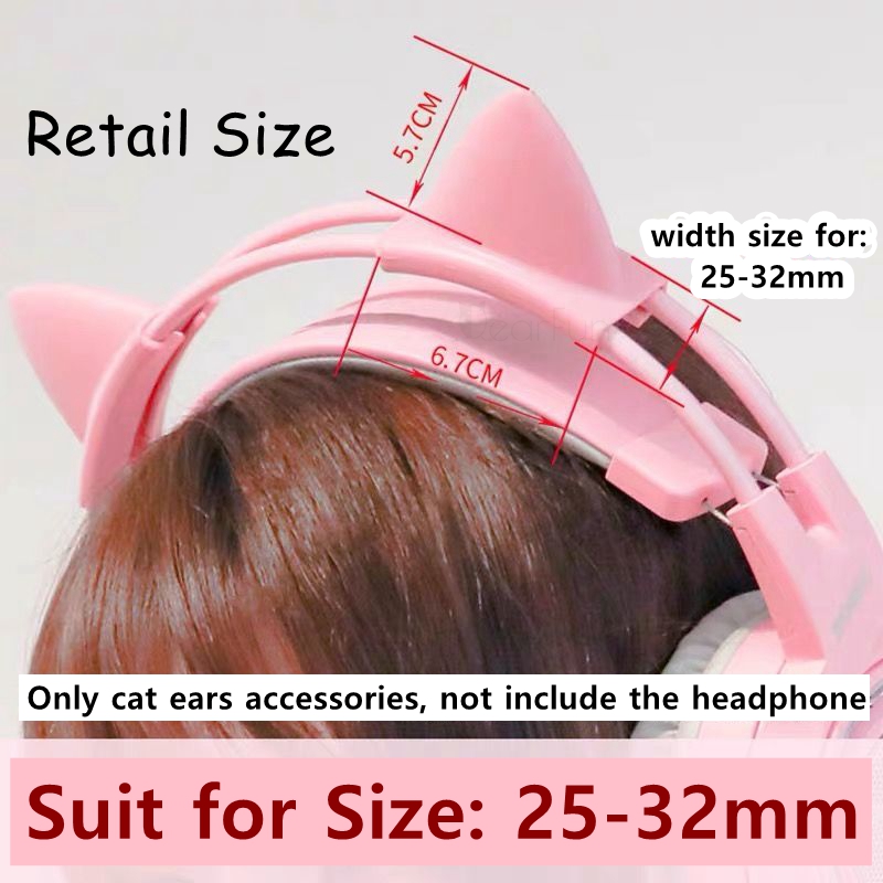 ピンクのシリコン猫耳ペンダントヘッドフォン用ワイヤレス有線ヘ - Esports Wireless Gaming Headset のレビューと価格